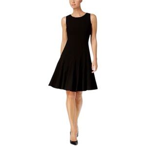 Calvin Klein Petite Sleeveless Pleated A-Line Dress - size 4P